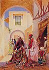 Giulio Rosati The Carpet Sellers painting